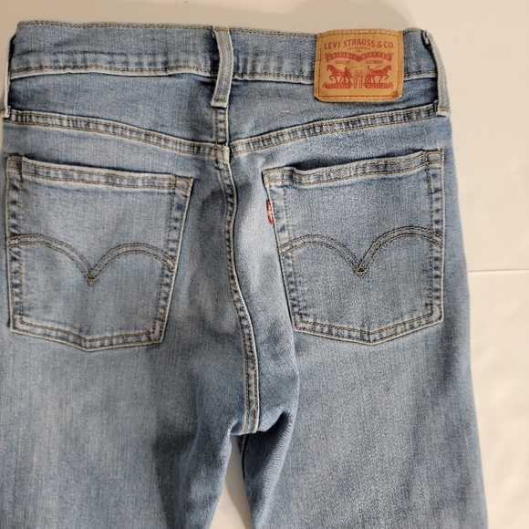 Levi's Sz 27 Wedgie Skinny Jeans Fray Distressed - Picture 7 of 8